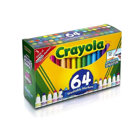 CRAYOLA MARCADORES LAVABLES 64 UNI PIP-SQUEAKS SKINNIES-2