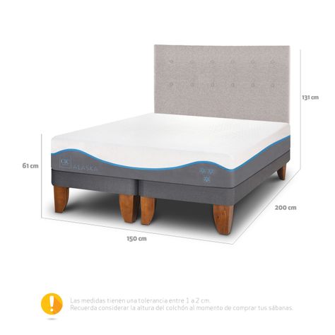 CAMA EUROPEA ALASKA 2 PLAZAS + RESPALDO TIGRIS-2