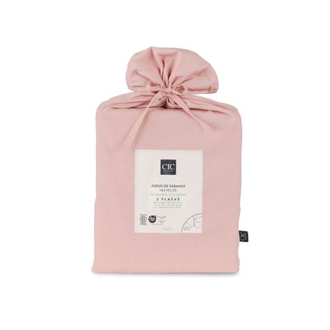 SET SABANAS LISAS 180H ROSA SGL-7
