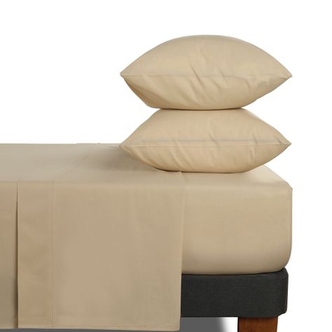SET SABANAS LISAS 144H TAUPE 2P-0