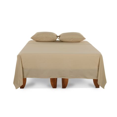 SET SABANAS LISAS 144H TAUPE 2P-7