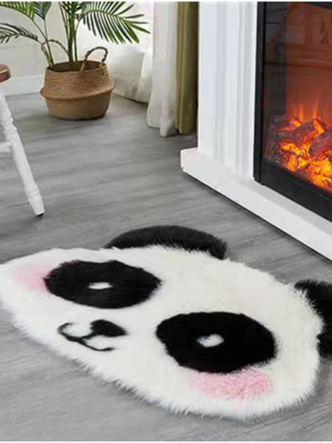Alfombra de Felpa Peluda diseño Cara de Panda-1