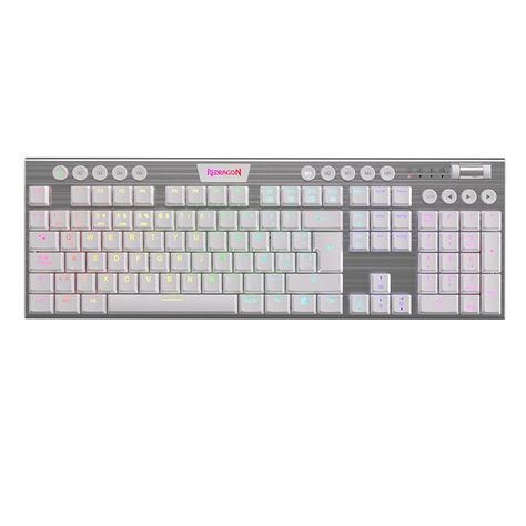 Teclado Mecánico Redragon K618W-RGB-SP Horus FS WiFi SP - Blanco-0