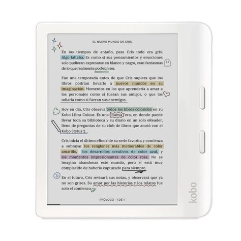 Lector E Reader Kobo Libra Colour HD 7" - 32GB - Blanco-0