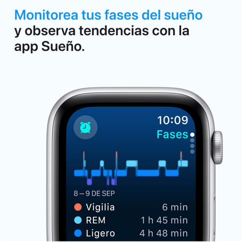 Apple Watch SE 2.ª Gen 2024 (GPS) Caja Midnight aluminio 40mm con correa sport Midnight - S/M-7