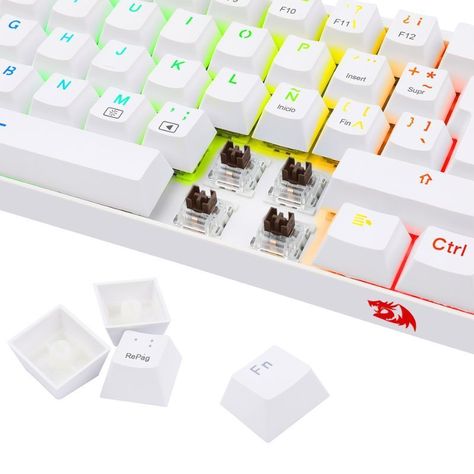 Teclado Mecánico Redragon Dragonborn K630W-RGB-SP - Blanco-7