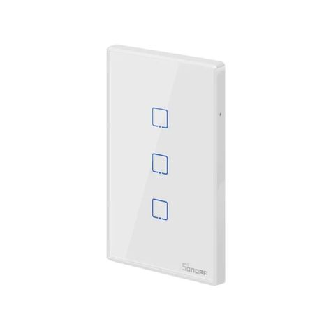 Interruptor De Pared Táctil WiFi Sonoff TX 3 Canales Blanco-1