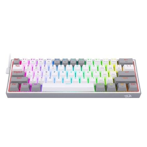 Teclado Mecánico Redragon K616-RGB WG SP Fizz Pro - Blanco/Gris-0