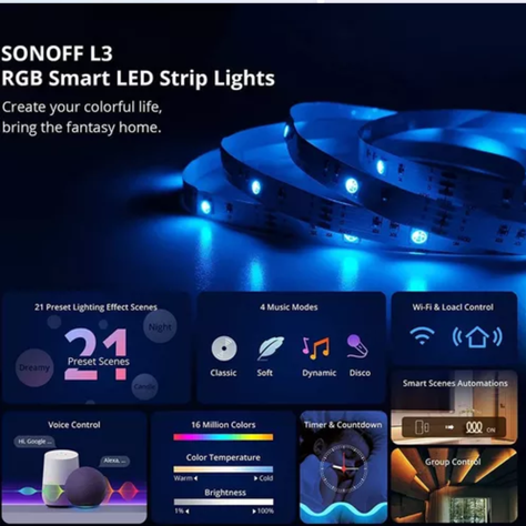 Tira LED WiFi RGB Sonoff L3 - 5 metros-3