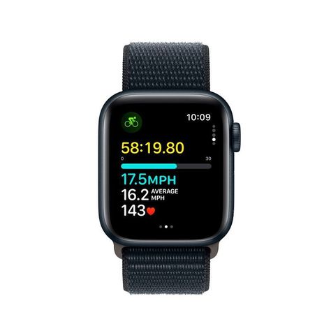 Apple Watch SE 2.ª Gen (GPS) Caja Midnight aluminio 40mm con correa sport Loop Midnight - Ajustable-2