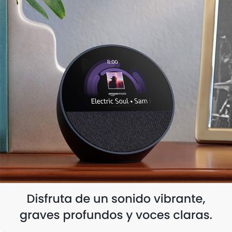 Parlante Inteligente Alexa Echo Spot - Negro-3