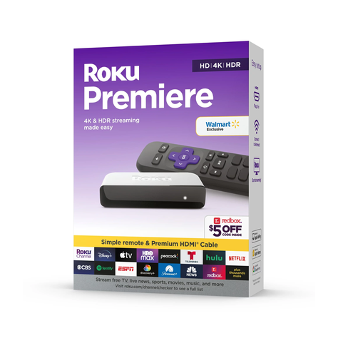 Roku Premiere 4K HDR Streaming - Modelo 3920RW-SW (2023)-0