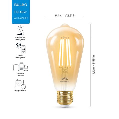AMPOLLETA FIL INTELIGENTE WIZ E27 6.9W L/CLDA DIMM-1
