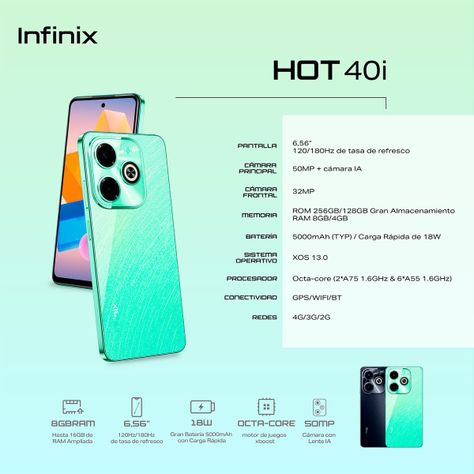 Infinix Hot 40i 4G Green 4GB RAM 128GB ROM-5