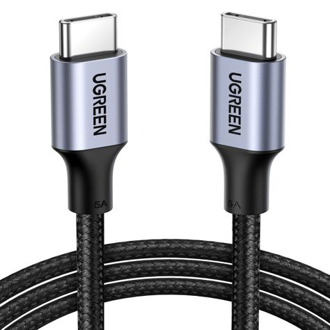 UGREEN Cargador 100W GaN + Cable USB-C a USB- C 2.0 5A 2M-1