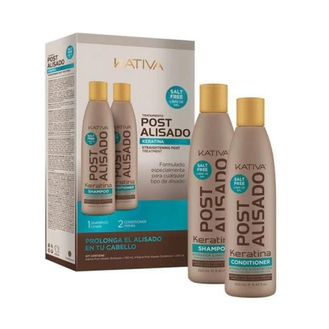 Kit Shampoo y Acondicionador Post Alisado 250ml Kativa-0