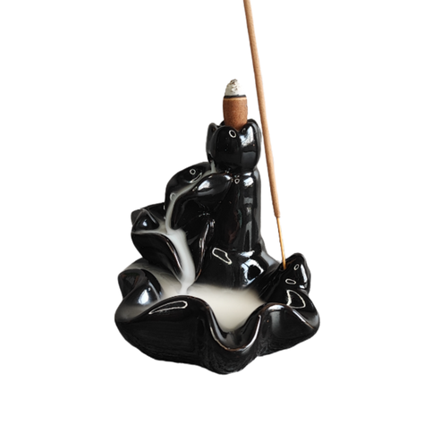 Cascada de Humo Tulipán Negra + 10 Conos de Regalo-1