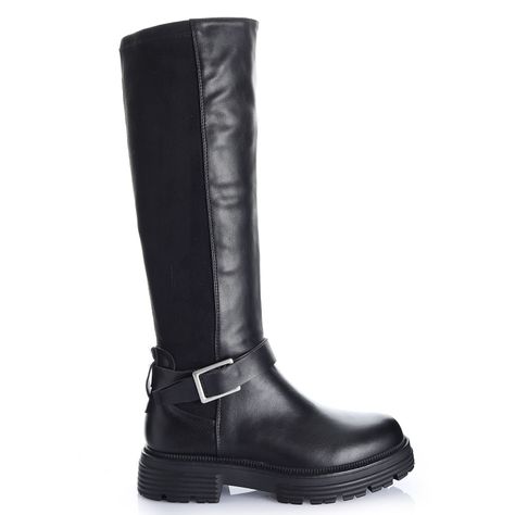 Bota Mujer Negro Via Uno 12531323-0