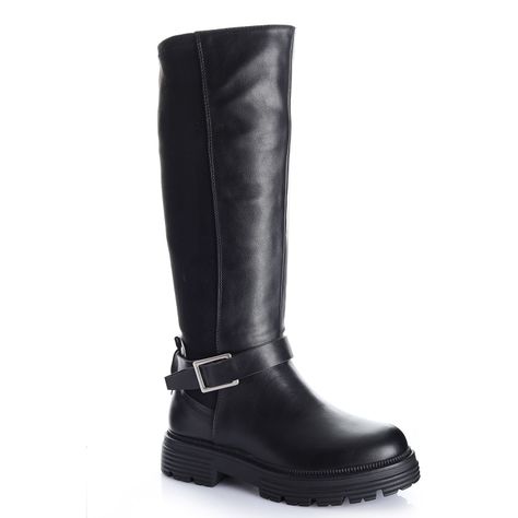 Bota Mujer Negro Via Uno 12531323-3