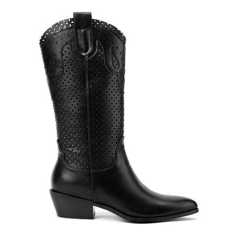 Bota Mujer Negro Via Uno 12511301-0