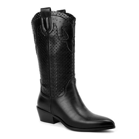 Bota Mujer Negro Via Uno 12511301-3