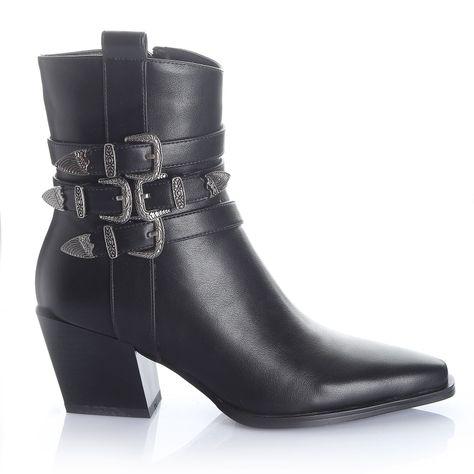 Botin Mujer Negro Via Uno 12512402-0