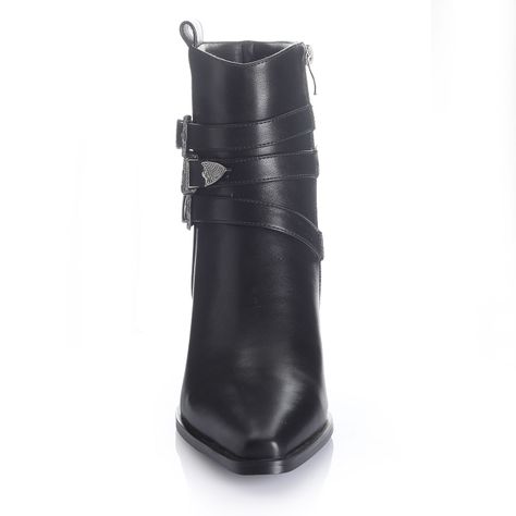 Botin Mujer Negro Via Uno 12512402-2