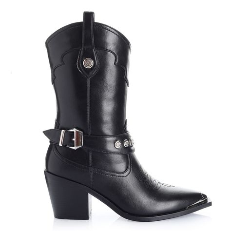 Botin Mujer Negro Via Uno 12512409-0