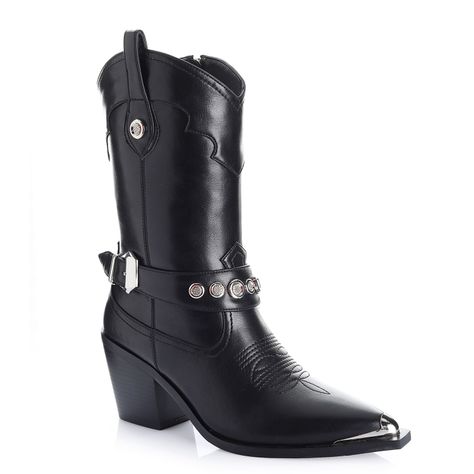 Botin Mujer Negro Via Uno 12512409-3