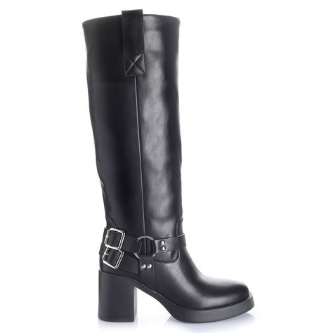 Bota Mujer Negro Via Uno 12533311-0