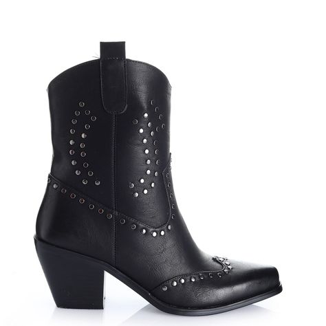 Botin Mujer Negro Via Uno 12512408-0