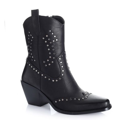Botin Mujer Negro Via Uno 12512408-3