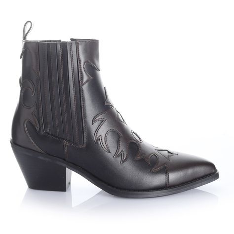 Botin Mujer Negro Via Uno 12512403-0