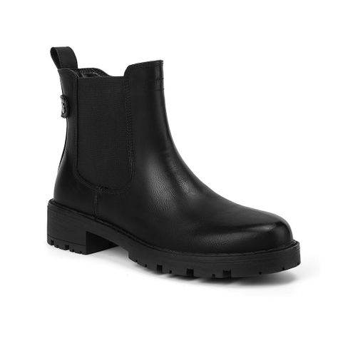 Botin Mujer Negro Via Uno 12531433-3