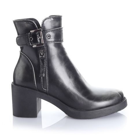 Botin Mujer Negro Via Uno 12532408-0