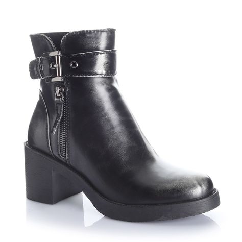Botin Mujer Negro Via Uno 12532408-3