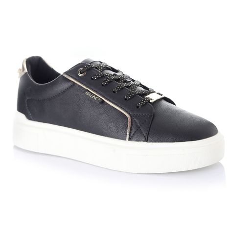 Zapatilla Mujer Negro Via Uno 12541712-3