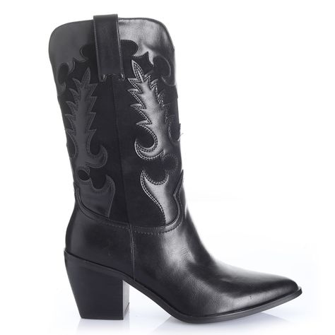 Bota Mujer Negro Via Uno 12512302-0