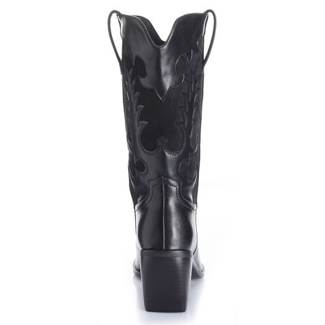 Bota Mujer Negro Via Uno 12512302-1