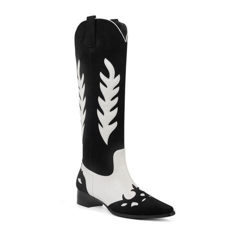 Bota Mujer Negro/Blanco Via Uno 12531313-3