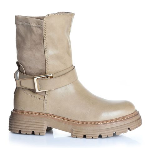 Botin Mujer Taupe Via Uno 12531452-0