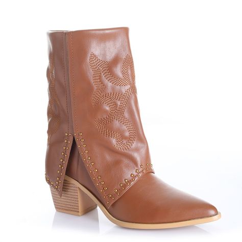 Botin Mujer Camel Via Uno 12512412-3