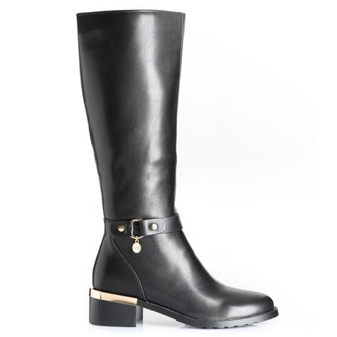 Bota Mujer Negro Via Uno 12531315-0