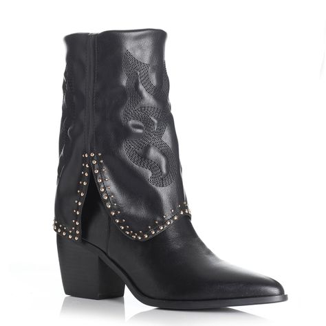 Botin Mujer Negro Via Uno 12512412-3