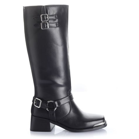 Bota Mujer Negro Via Uno 12532305-0