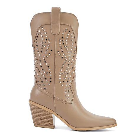 Bota Mujer Beige Via Uno 12512301-0