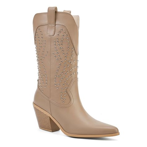 Bota Mujer Beige Via Uno 12512301-3
