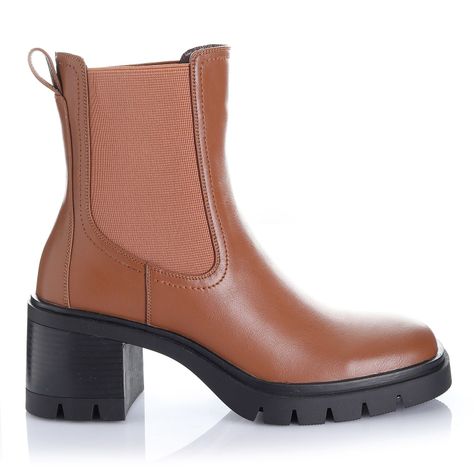 Botin Mujer Camel Via Uno 12532402-0