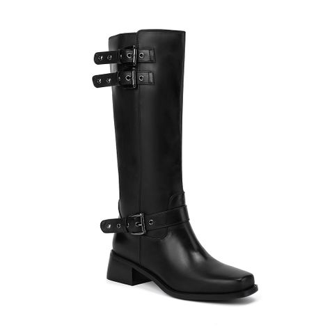 Bota Mujer Negro Via Uno 12532304-3