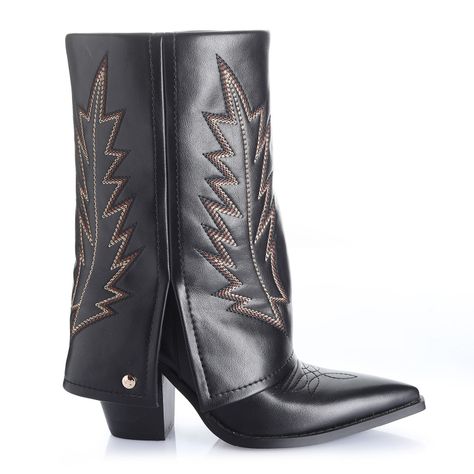 Bota Mujer Negro Via Uno 12513305-0